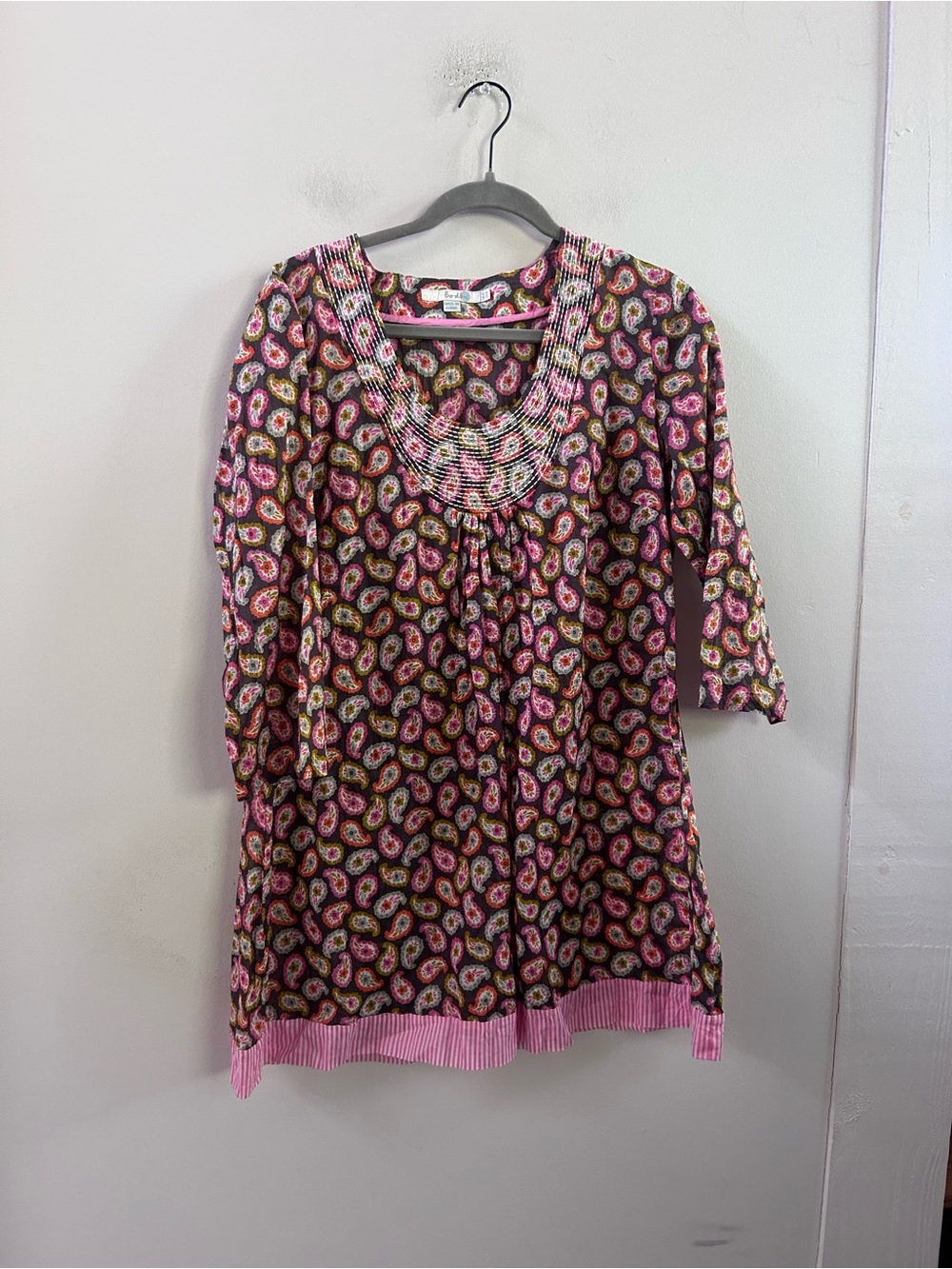 Boden paisley tunic swimsuit coverup dress 8